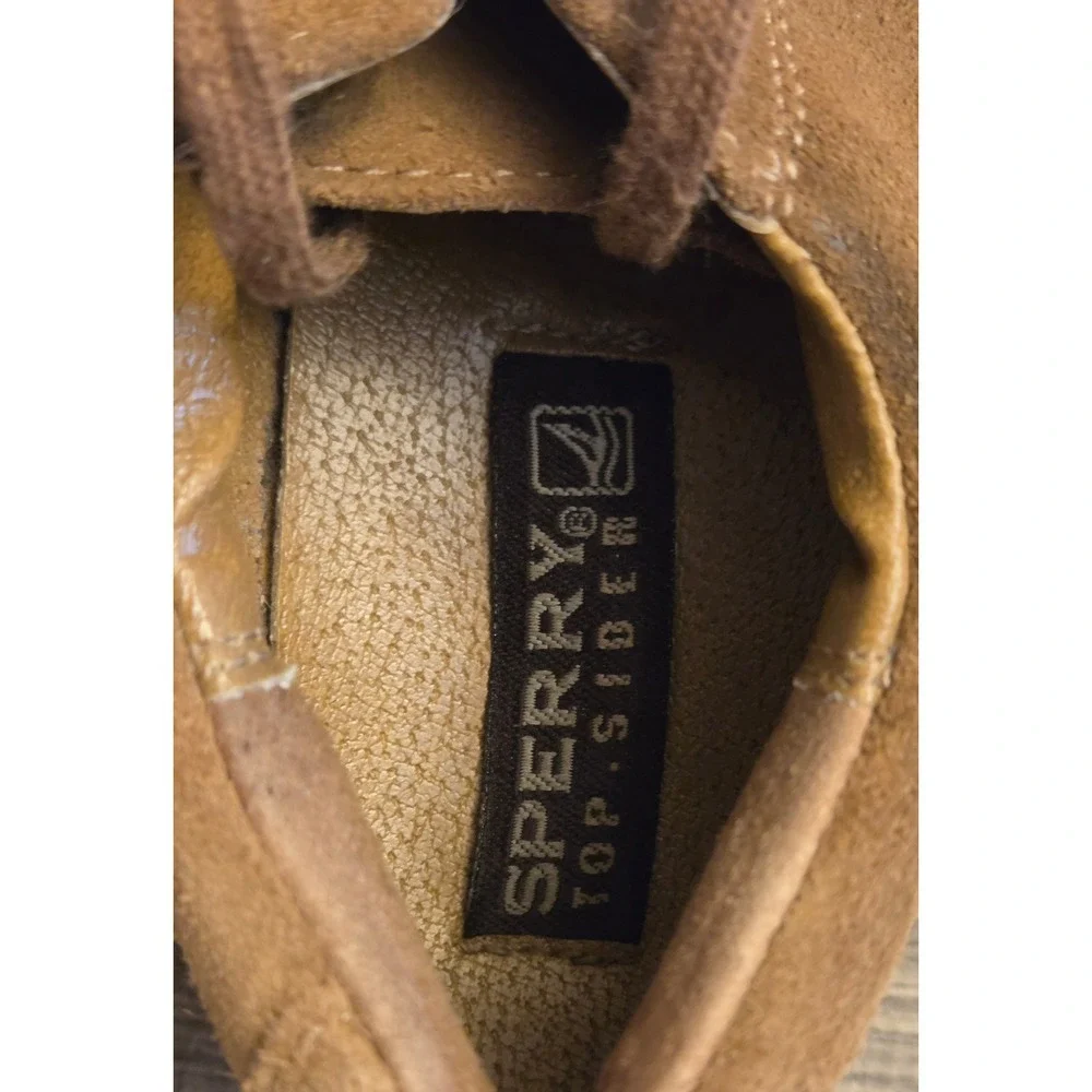 Sperry Tevin Suede Lace Up Oxford Shoes Youth Size‎ 2 Brown
